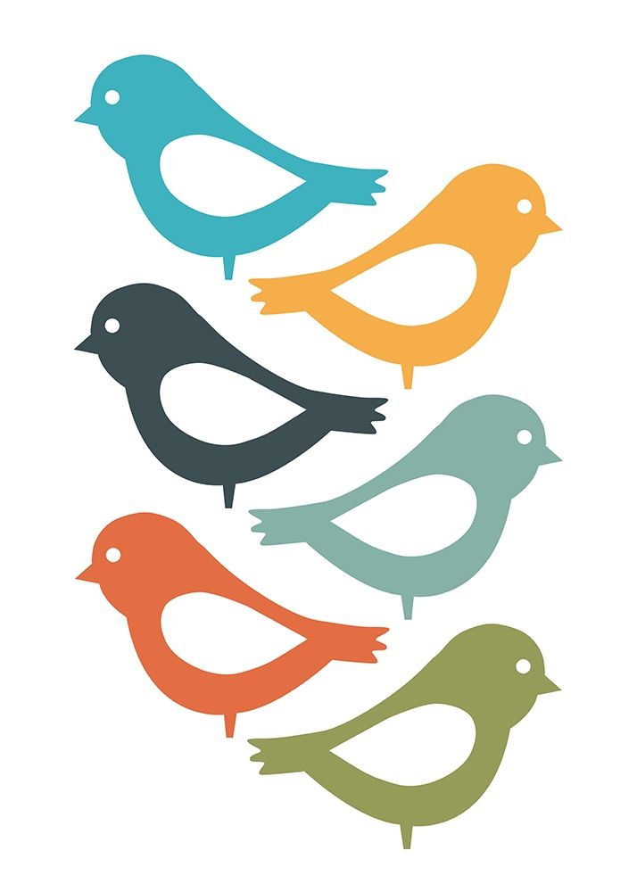 Playful Birds art print by Ayse for $57.95 CAD