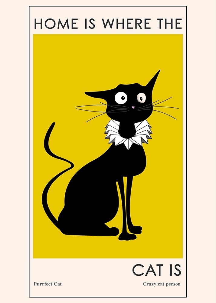 Home Is where The Cat Is art print by Ayse for $57.95 CAD