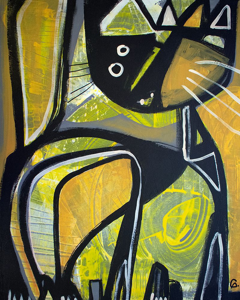 One Yellow Cat art print by Gabriela Avila for $57.95 CAD