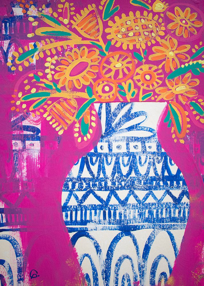 Talavera Vase 2 art print by Gabriela Avila for $57.95 CAD