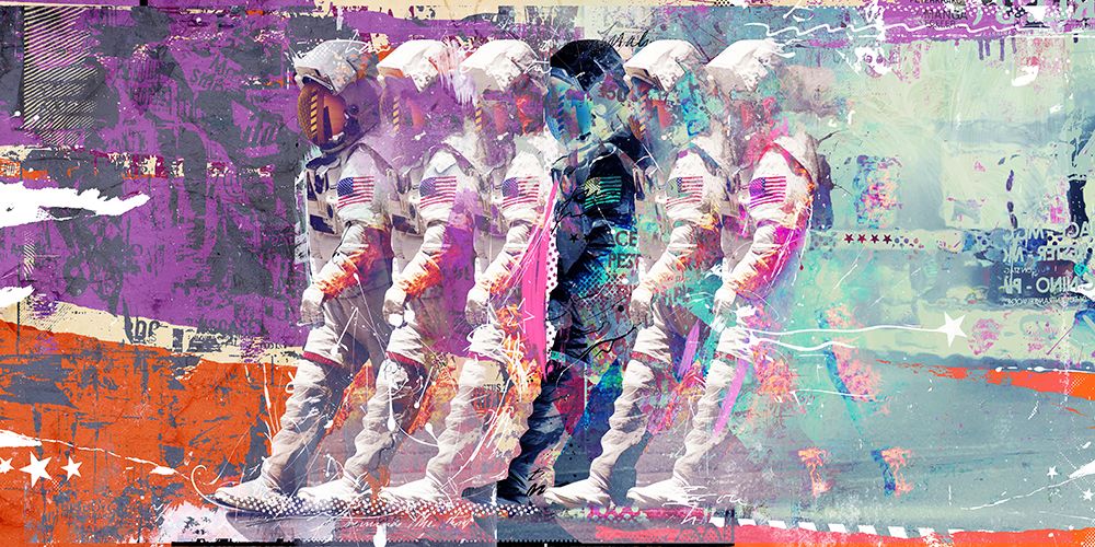 Astronauts art print by Teis Albers for $57.95 CAD