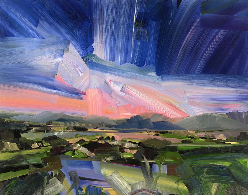Pink Horizon Landscape art print by Simon Andrew for $57.95 CAD