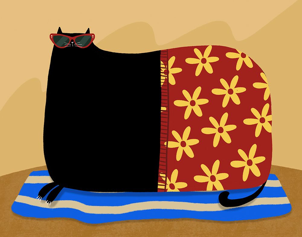 Summer Cat art print by Gabriela Avila for $57.95 CAD