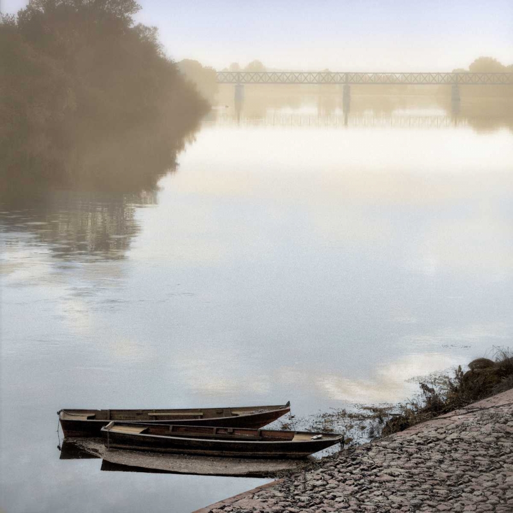 Boats on the Seine #2 art print by Alan Blaustein for $57.95 CAD