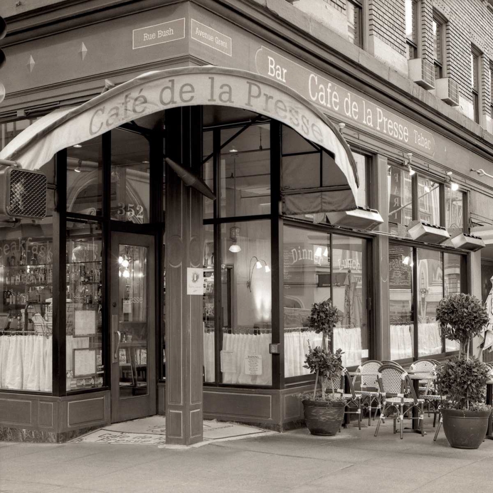 Cafe de La Presse - 2 art print by Alan Blaustein for $57.95 CAD