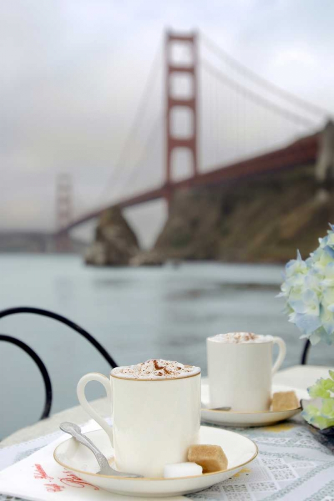 Dream Cafe Golden Gate Bridge - 6 art print by Alan Blaustein for $57.95 CAD