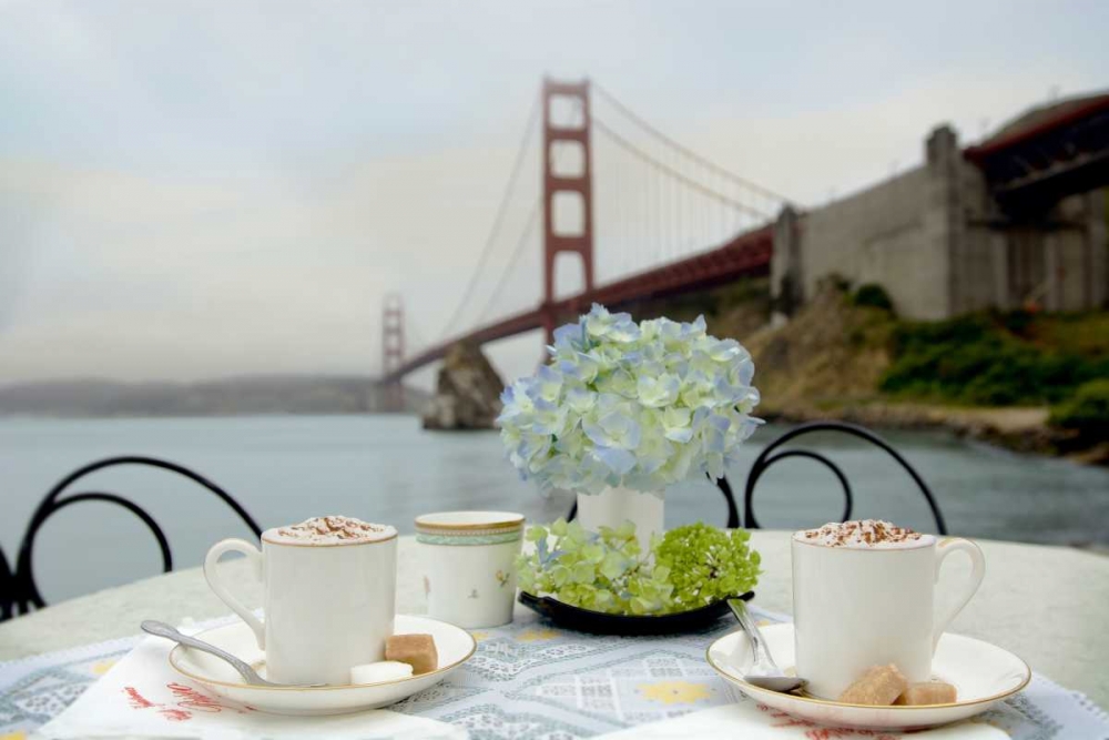 Dream Cafe Golden Gate Bridge - 5 art print by Alan Blaustein for $57.95 CAD