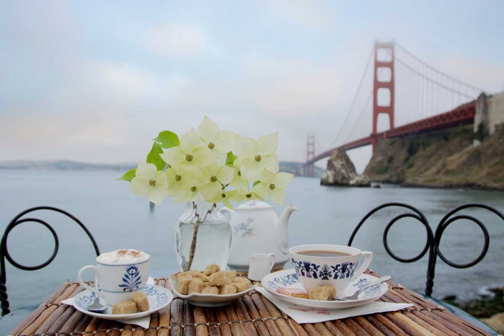 Dream Cafe Golden Gate Bridge - 15 art print by Alan Blaustein for $57.95 CAD