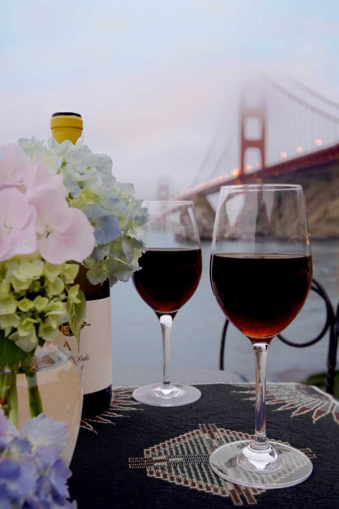 Dream Cafe Golden Gate Bridge - 14 art print by Alan Blaustein for $57.95 CAD