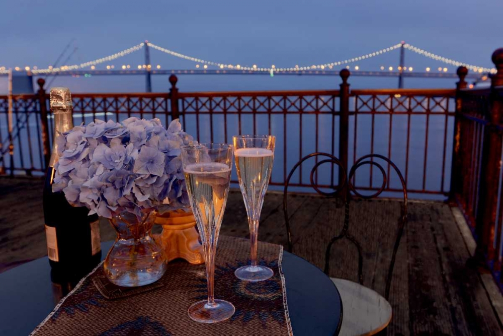 Dream Cafe Bay Bridge - 18 art print by Alan Blaustein for $57.95 CAD