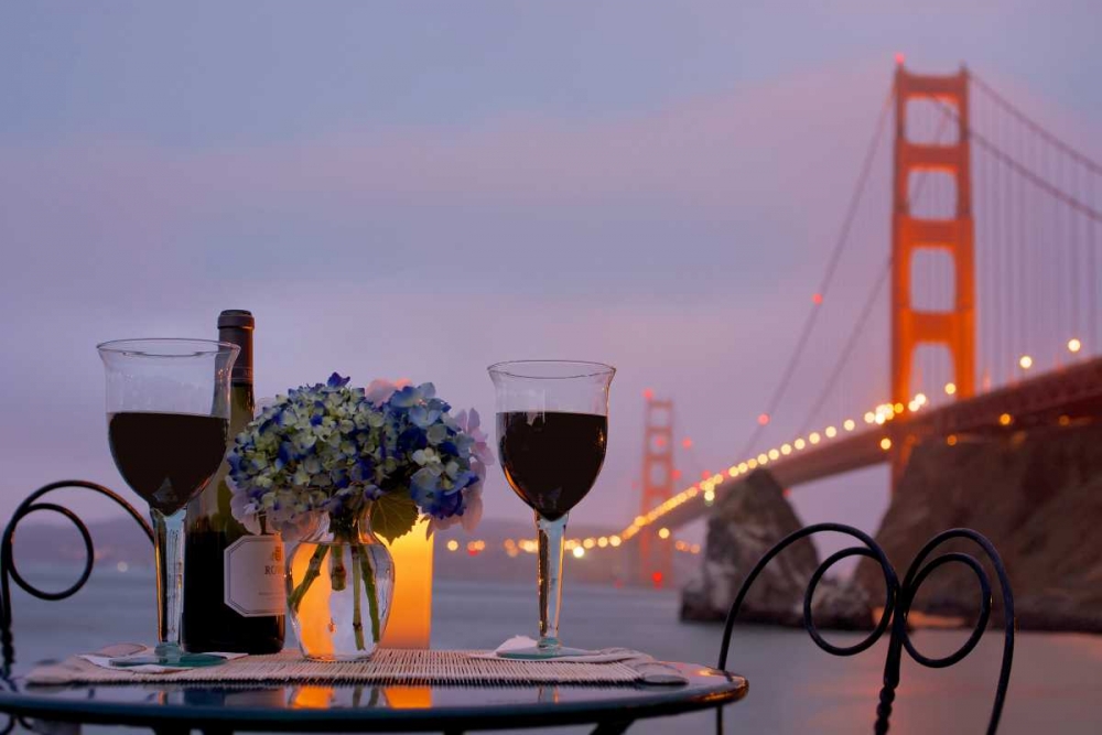Dream Cafe Golden Gate Bridge - 41 art print by Alan Blaustein for $57.95 CAD