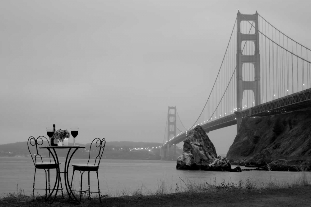 Dream Cafe Golden Gate Bridge - 36 art print by Alan Blaustein for $57.95 CAD