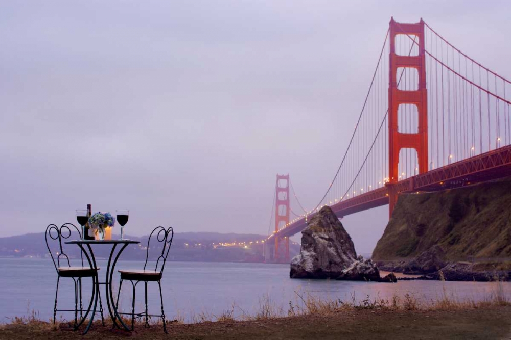 Dream Cafe Golden Gate Bridge - 35 art print by Alan Blaustein for $57.95 CAD