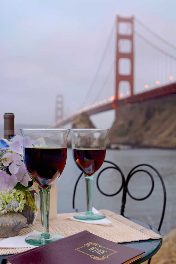 Dream Cafe Golden Gate Bridge - 39 art print by Alan Blaustein for $57.95 CAD