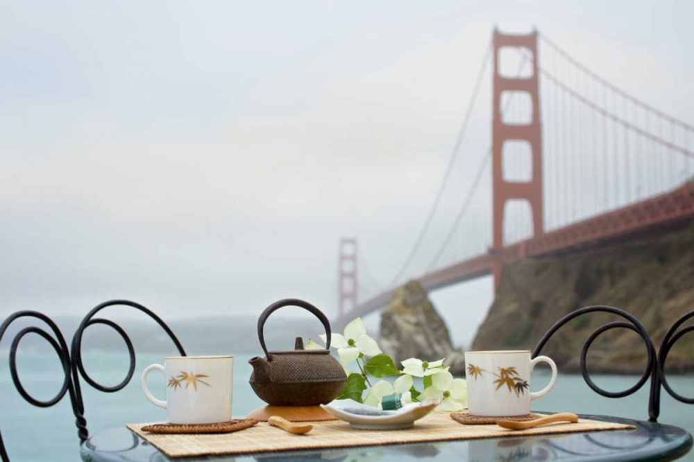 Dream Cafe Golden Gate Bridge - 43 art print by Alan Blaustein for $57.95 CAD