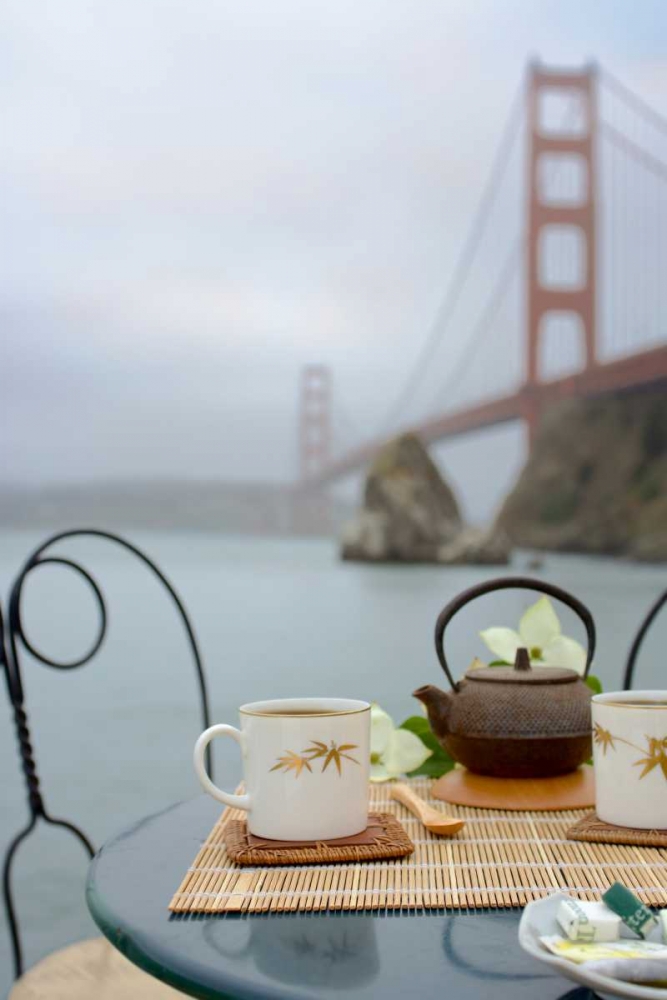 Dream Cafe Golden Gate Bridge - 42 art print by Alan Blaustein for $57.95 CAD