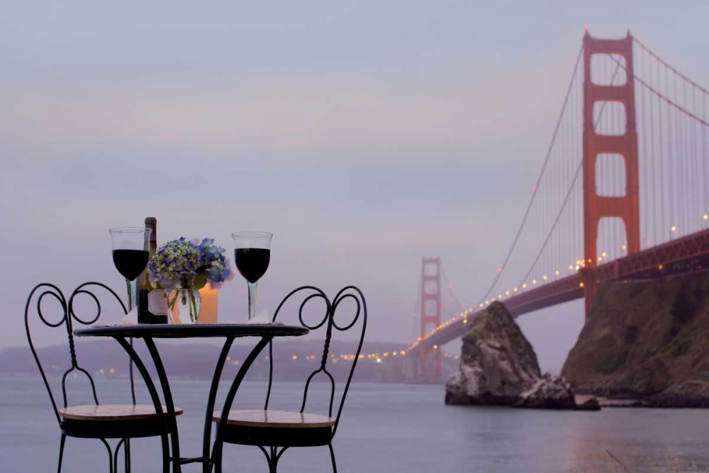 Dream Cafe Golden Gate Bridge - 37 art print by Alan Blaustein for $57.95 CAD