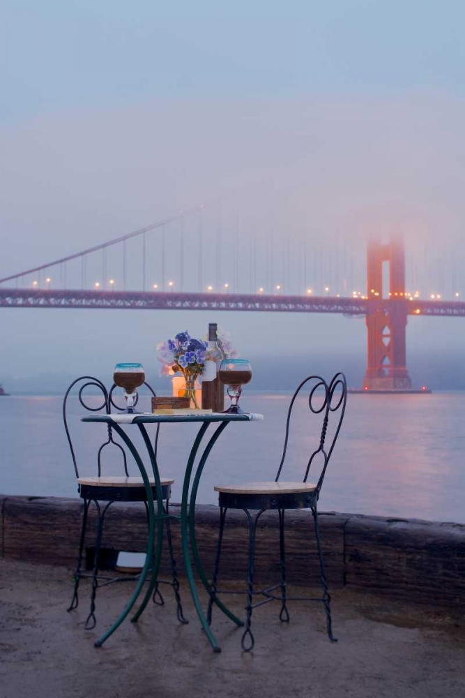 Dream Cafe Golden Gate Bridge - 52 art print by Alan Blaustein for $57.95 CAD