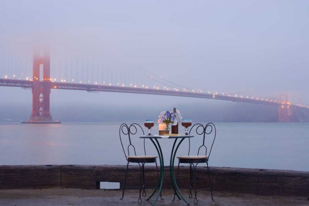 Dream Cafe Golden Gate Bridge - 53 art print by Alan Blaustein for $57.95 CAD