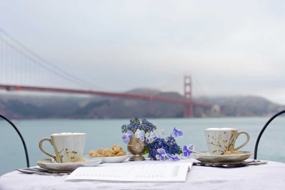 Dream Cafe Golden Gate Bridge - 54 art print by Alan Blaustein for $57.95 CAD