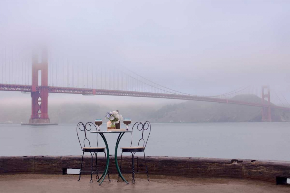 Dream Cafe Golden Gate Bridge - 58 art print by Alan Blaustein for $57.95 CAD