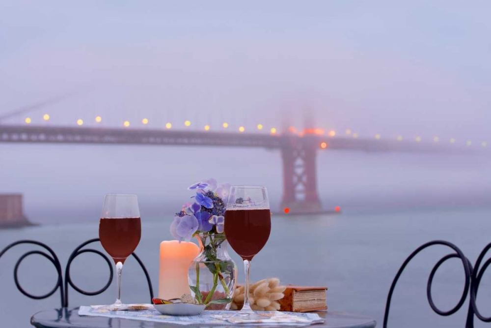 Dream Cafe Golden Gate Bridge - 57 art print by Alan Blaustein for $57.95 CAD