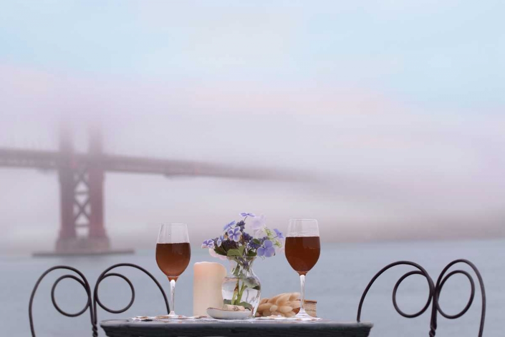 Dream Cafe Golden Gate Bridge - 59 art print by Alan Blaustein for $57.95 CAD