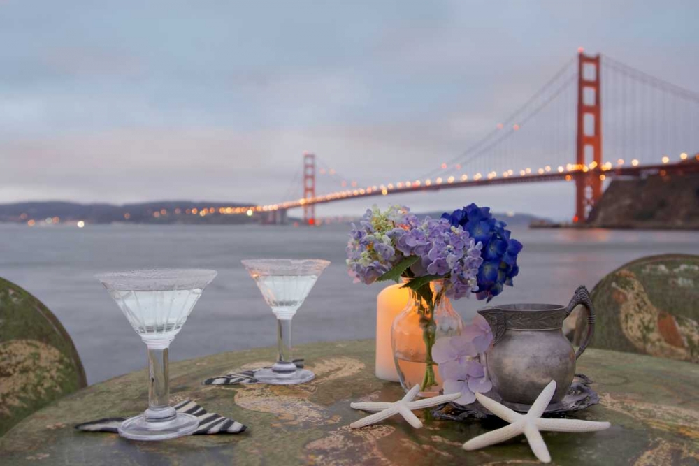Dream Cafe Golden Gate Bridge - 62 art print by Alan Blaustein for $57.95 CAD