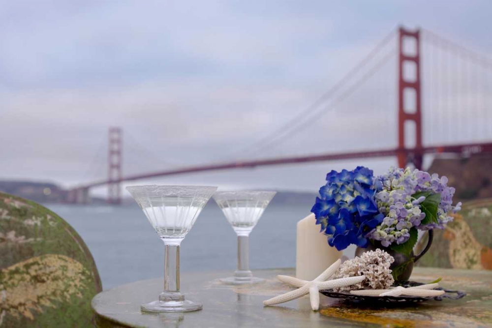 Dream Cafe Golden Gate Bridge - 63 art print by Alan Blaustein for $57.95 CAD