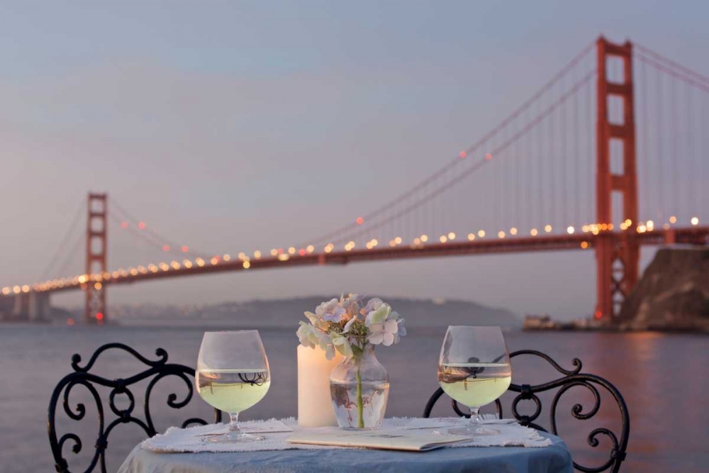 Dream Cafe Golden Gate Bridge - 77 art print by Alan Blaustein for $57.95 CAD