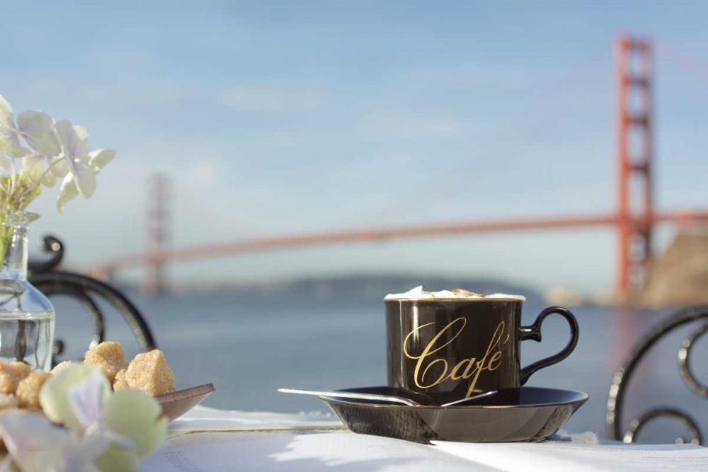 Dream Cafe Golden Gate Bridge - 87 art print by Alan Blaustein for $57.95 CAD