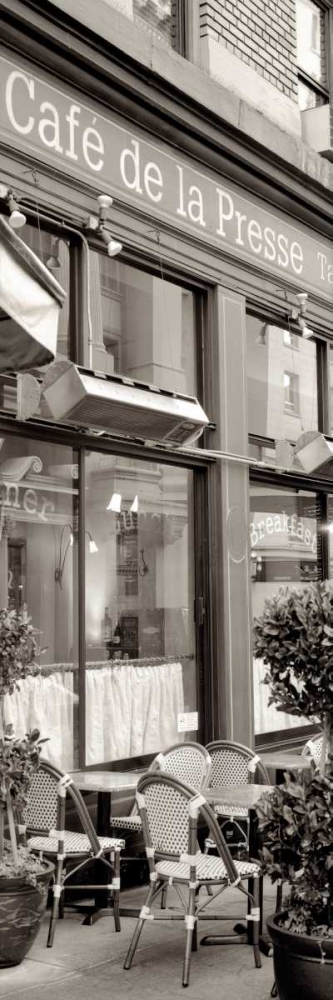 Cafe la Presse Pano - 1 art print by Alan Blaustein for $57.95 CAD