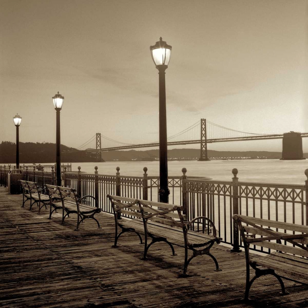 San Francisco Bay Bridge at Dusk art print by Alan Blaustein for $57.95 CAD