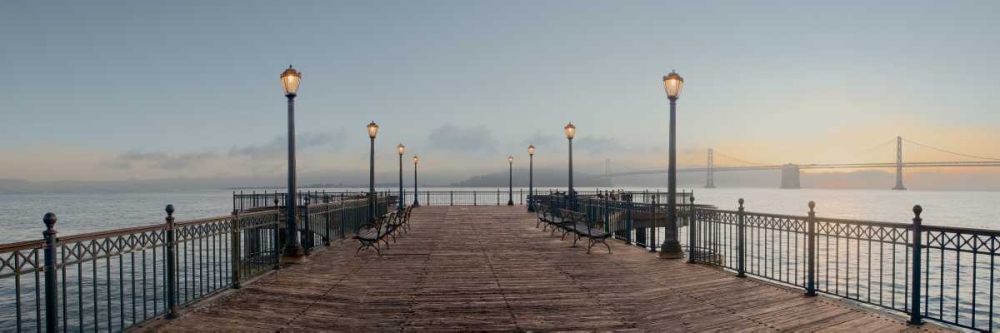 Pier with Bay Bridge Vista art print by Alan Blaustein for $57.95 CAD