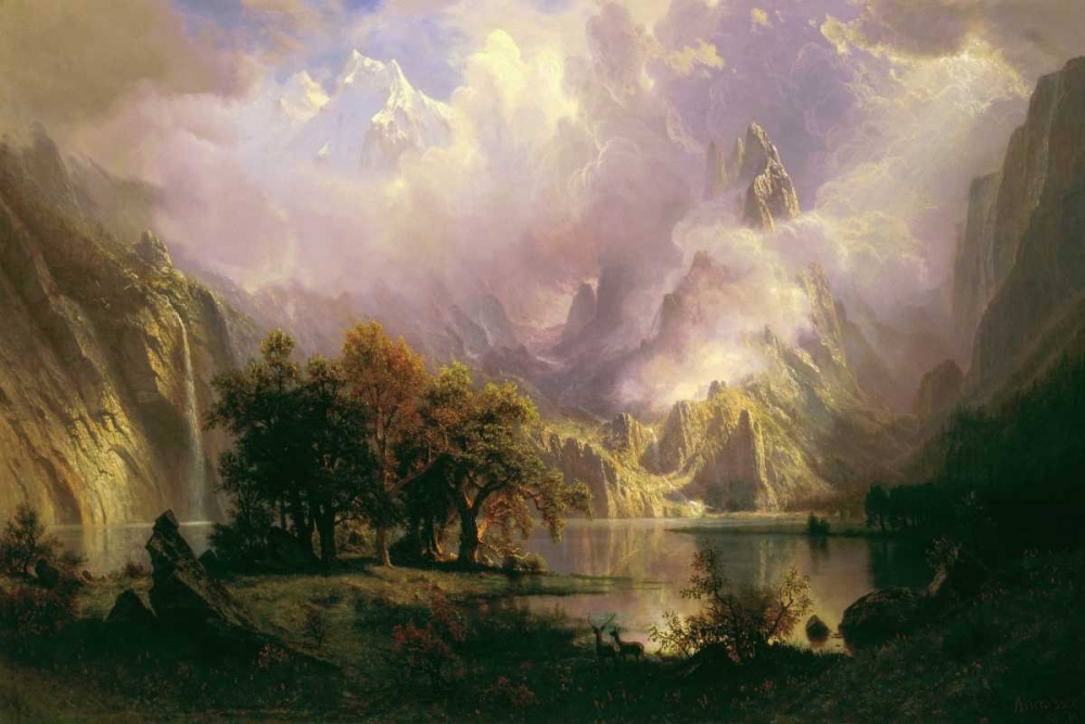 Rocky Mountain Landscape art print by Albert Bierstadt for $57.95 CAD