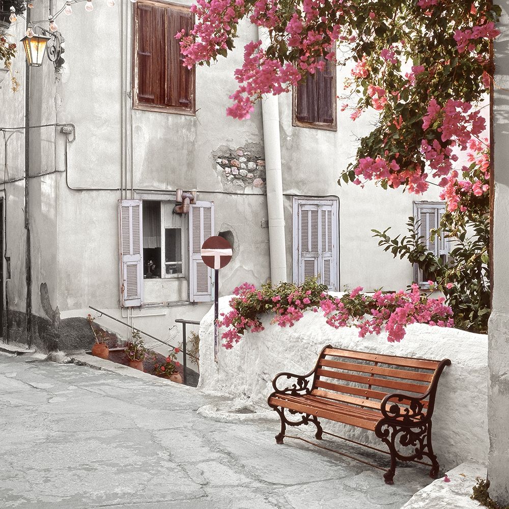 Mediterranean Bench art print by Alan Blaustein for $57.95 CAD