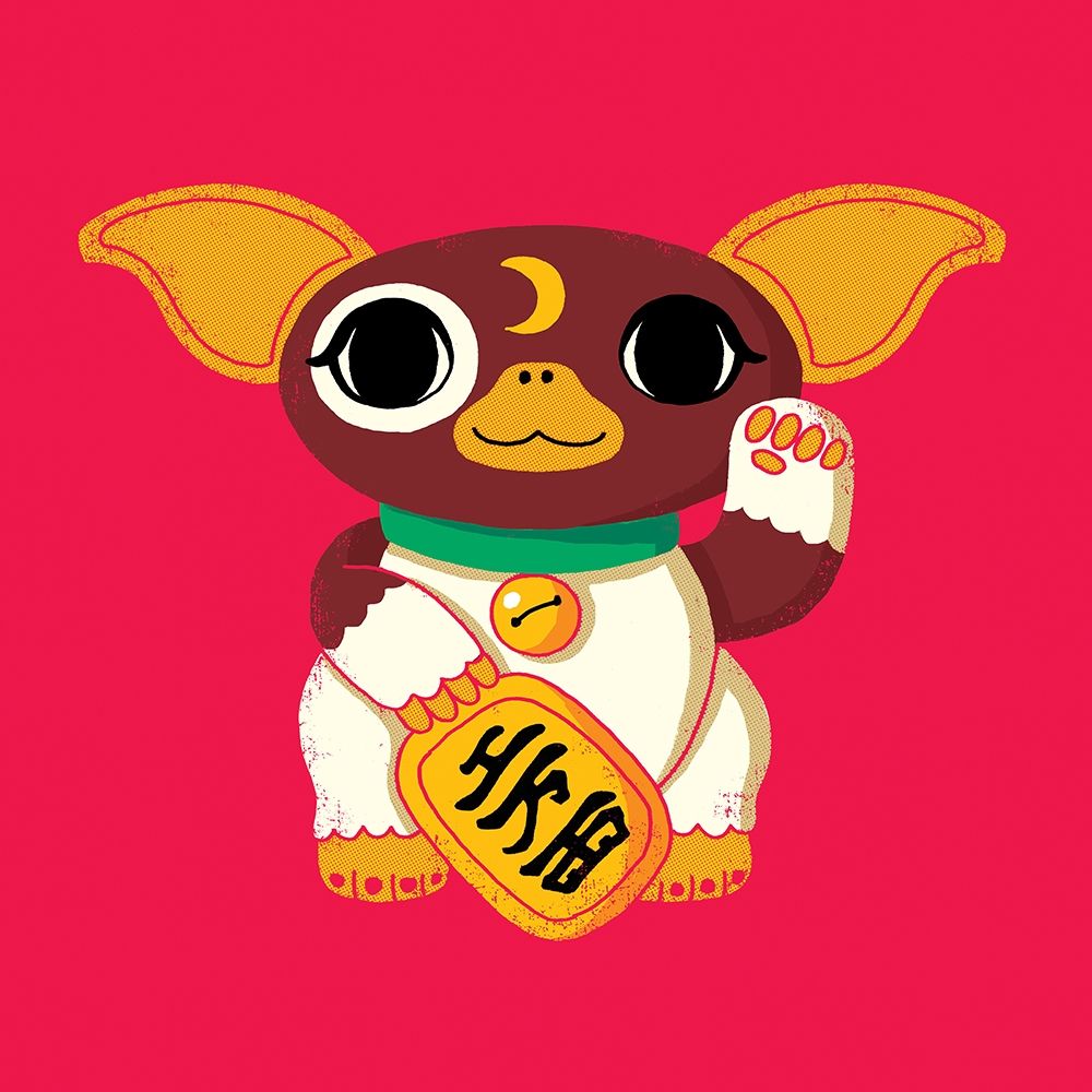 Lucky Mogwai art print by Michael Buxton for $57.95 CAD