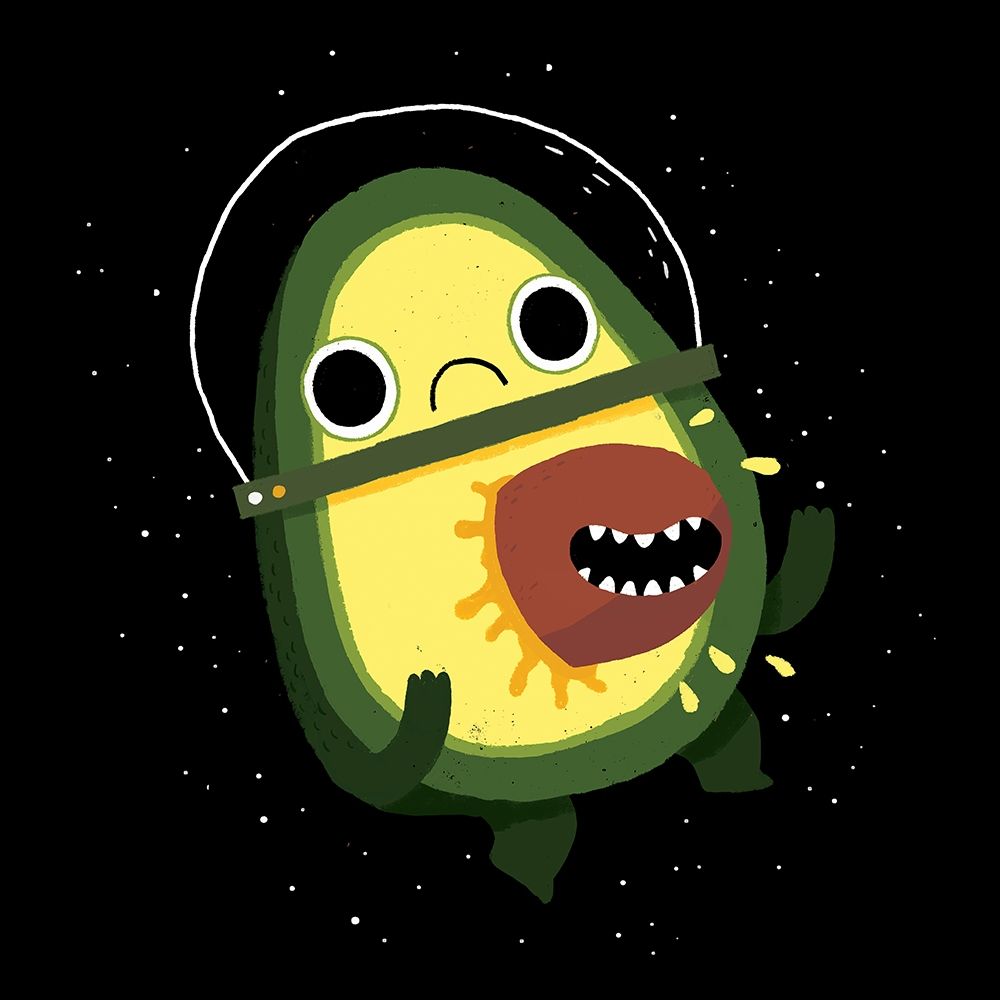 Alien Avocado art print by Michael Buxton for $57.95 CAD