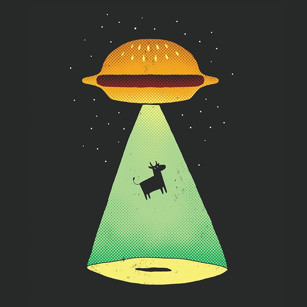 Burger Abduction art print by Michael Buxton for $57.95 CAD
