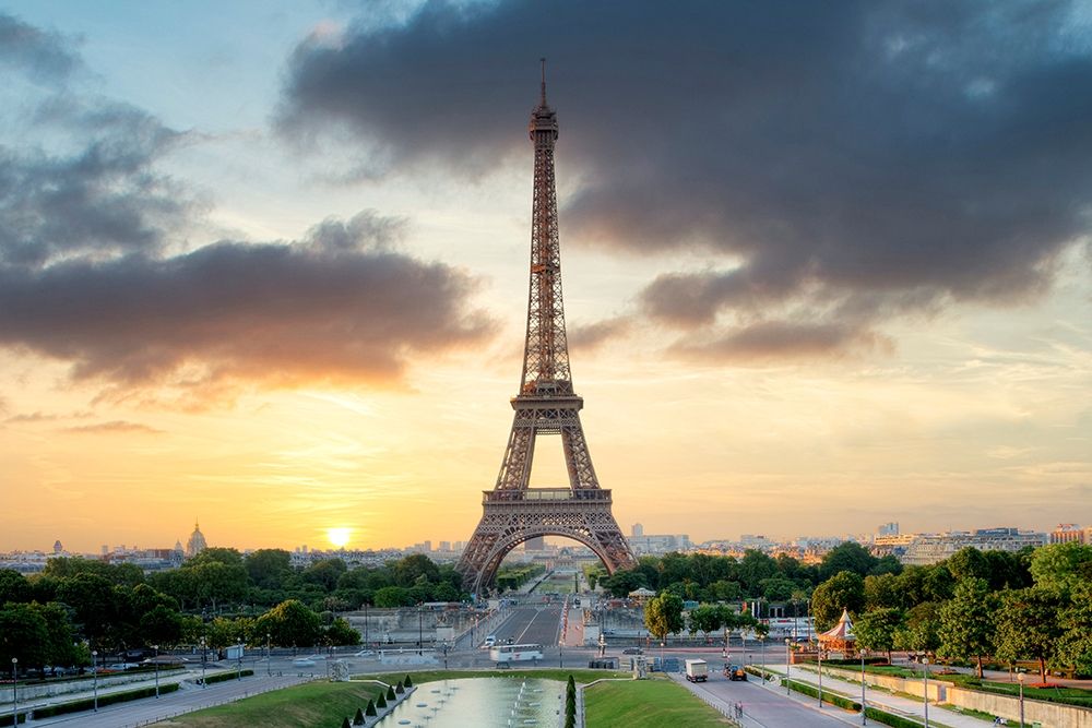 Eiffel Tower Sunset art print by Alan Blaustein for $57.95 CAD