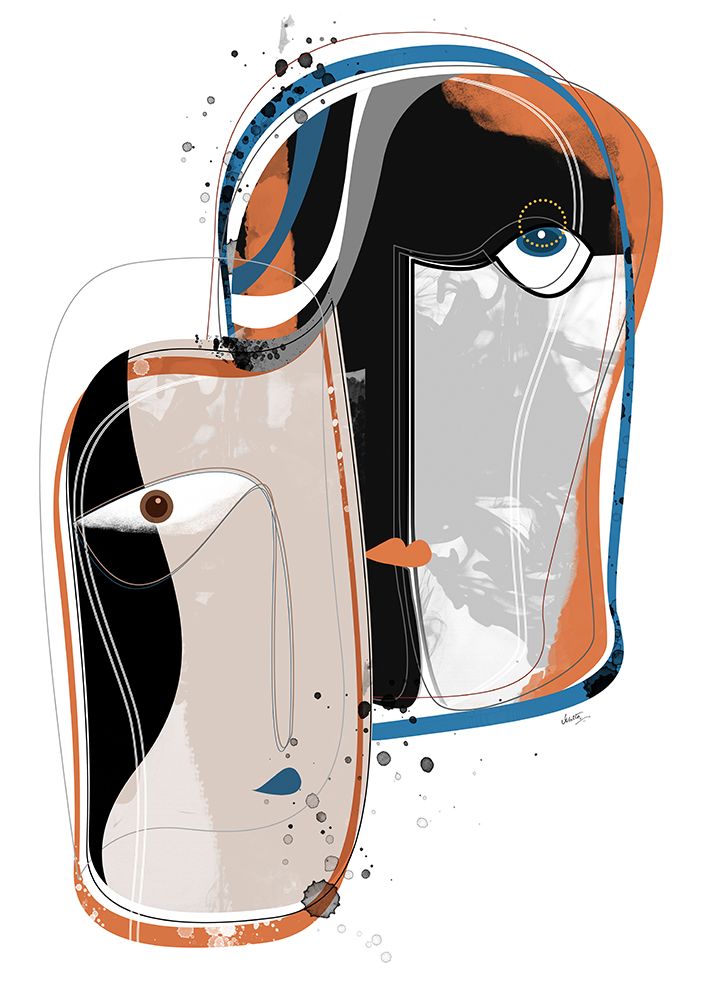 Duo Faces art print by Ishita Banerjee for $57.95 CAD