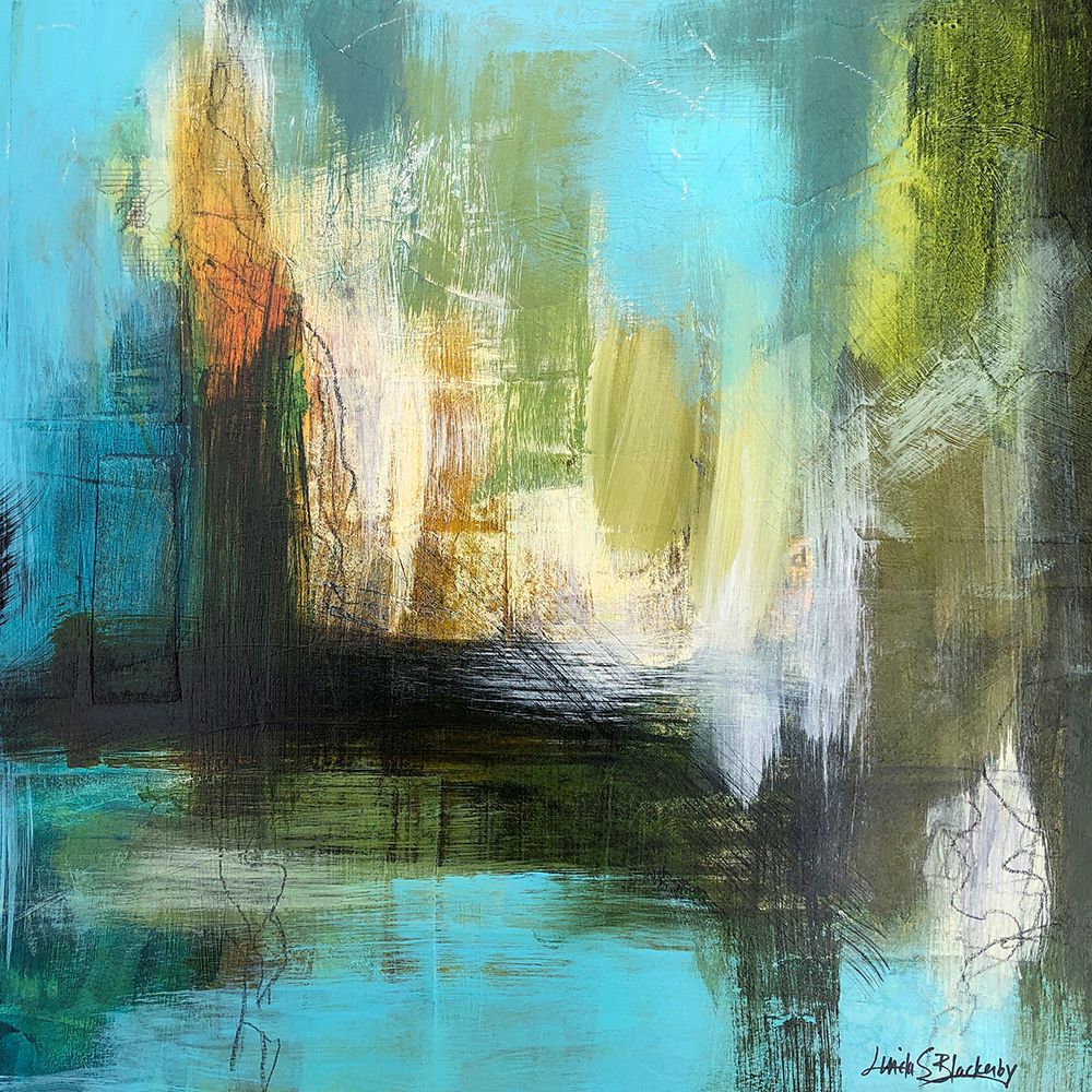 Aqua Serenity 3 art print by Linda S. Blackerby for $57.95 CAD