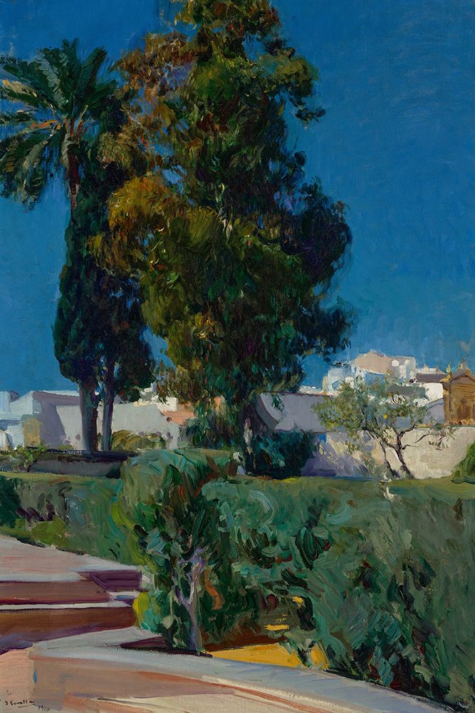 Corner of the Garden, Alcazar, Sevilla 1910 art print by Joaquin Sorolla y Bastida for $57.95 CAD