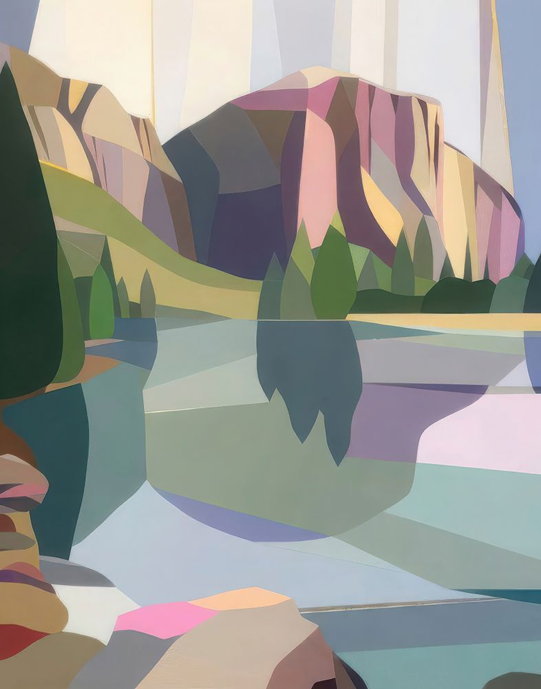 El Capitan and the Merced River art print by Melba Browne for $57.95 CAD