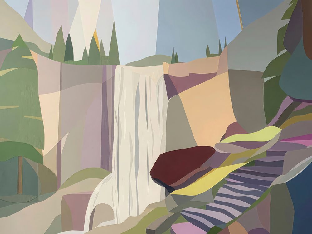 Yosemite, Vernal Falls and the Mist Trail art print by Melba Browne for $57.95 CAD