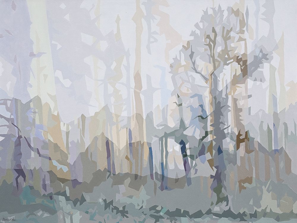 Wooded Lights art print by Holly Boruck for $57.95 CAD