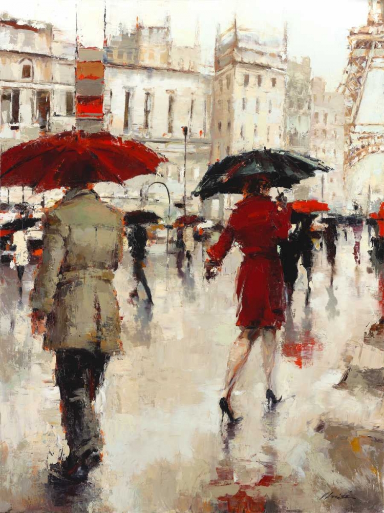 Parting on a Paris Street art print by Lorraine Christie for $57.95 CAD