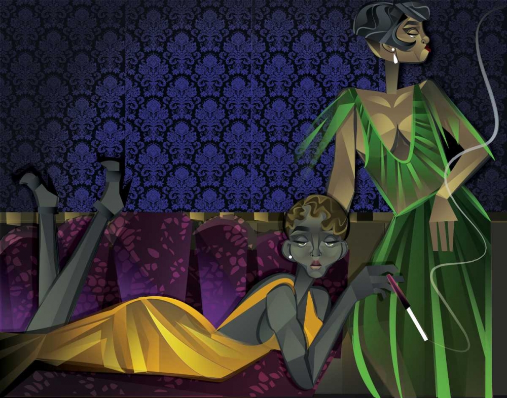 Two Women art print by Jaleel Campbell for $57.95 CAD