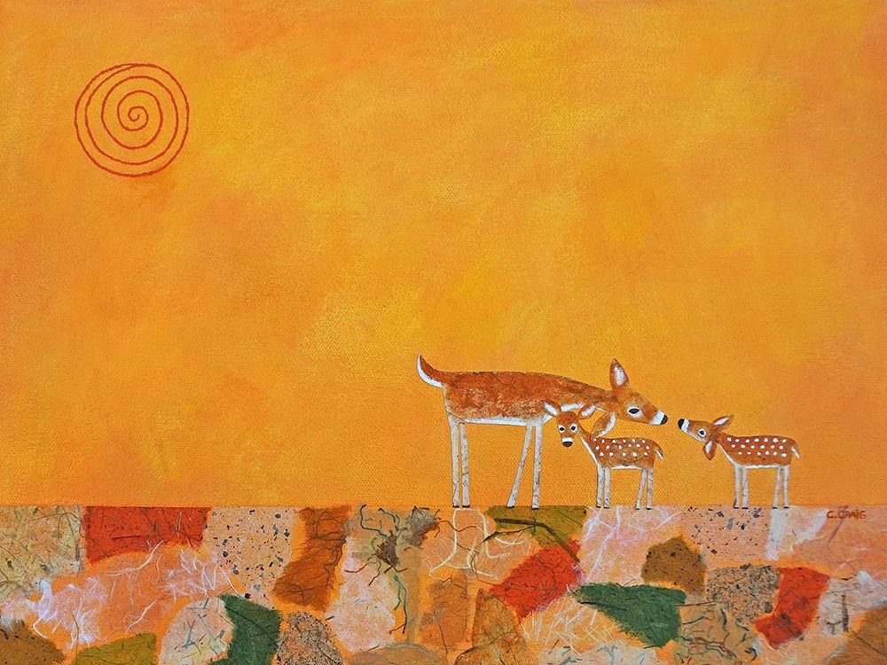 Fawns At Dawn art print by Casey Craig for $57.95 CAD