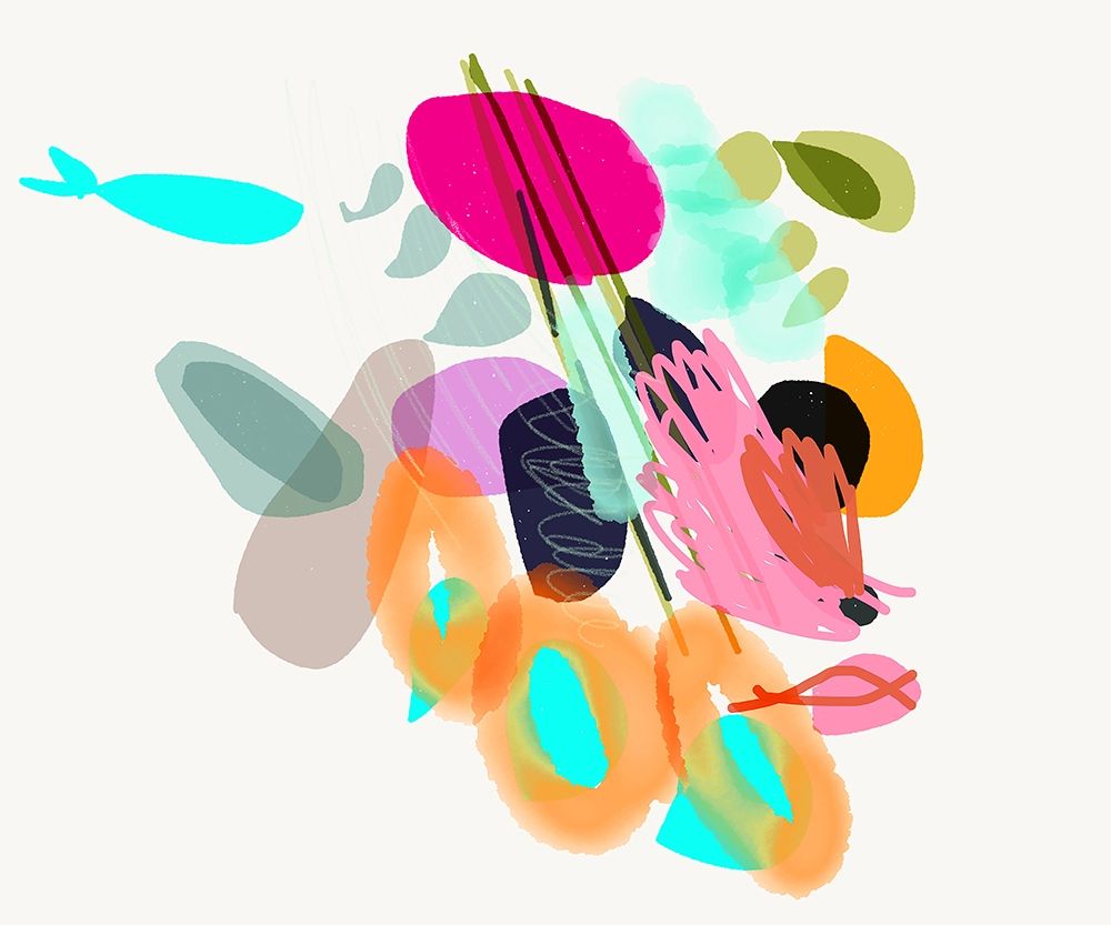 Cyan Fish art print by Niya Christine for $57.95 CAD